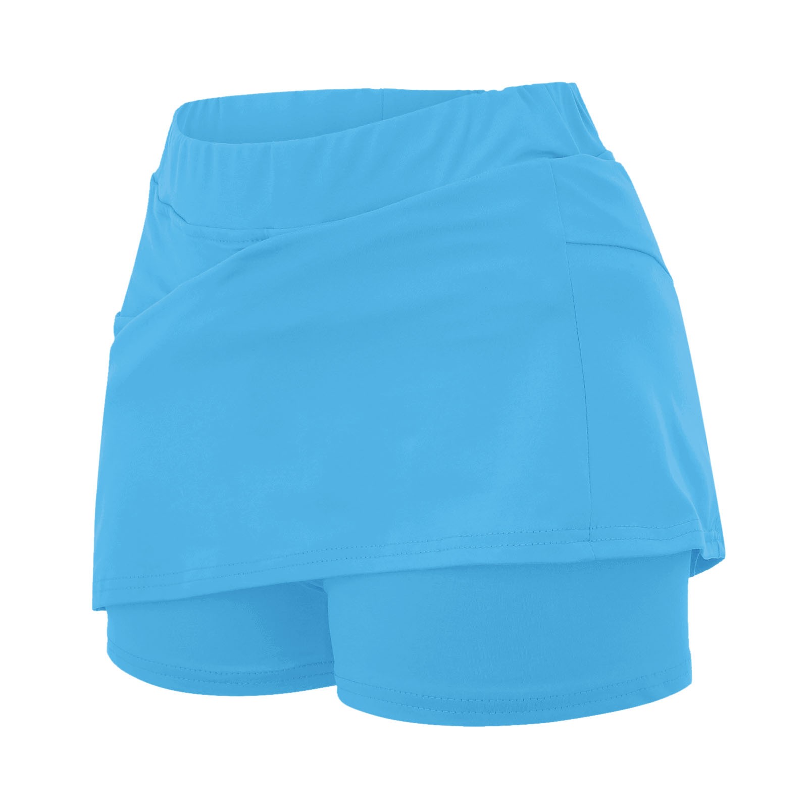 thumbnail image 4 of Falda de tenis para mujer con pantalón corto interior - Falda pantalón deportiva de cintura alta para yoga/correr - Tejido de secado rápido, cintura elástica, tallas S-XXXXXL, 4 of 6